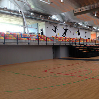 Gradin en métal - INDOOR FIXED BLEACHER - MONDO - droit