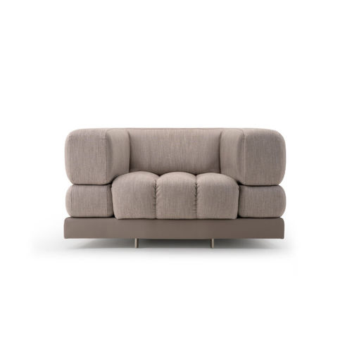 Fauteuil contemporain - Domus  - TURRI - en tissu / en cuir / en bois massif