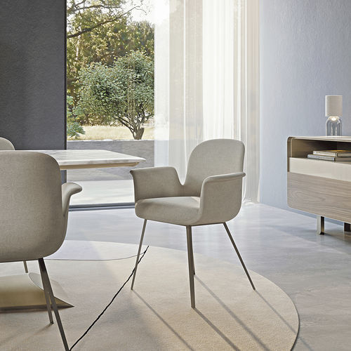 Chaise contemporaine - Soul  - TURRI - d'intérieur / en tissu / en cuir