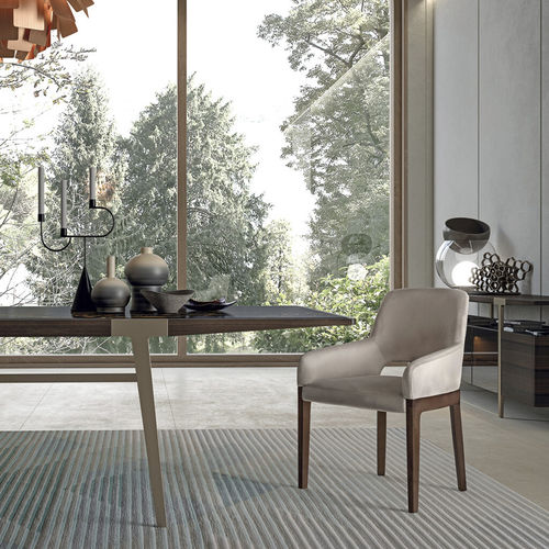 Chaise contemporaine - Domus  - TURRI - d'intérieur / en tissu / en cuir