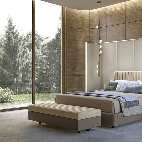 Bout de lit contemporain - Domus  - TURRI - en tissu / en cuir / résidentiel