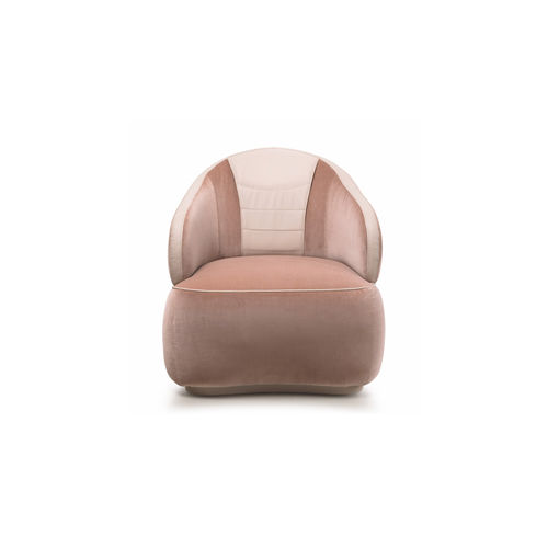 Chauffeuse contemporaine - Bloom  - TURRI - en tissu / en cuir / tapissée