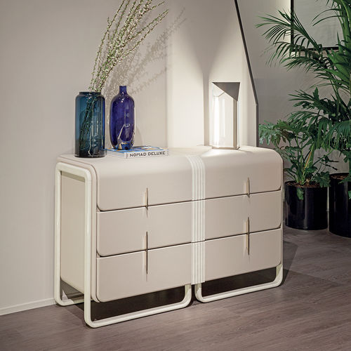 Commode contemporaine - Eclipse  - TURRI - en bois laqué brillant / en métal / rectangulaire