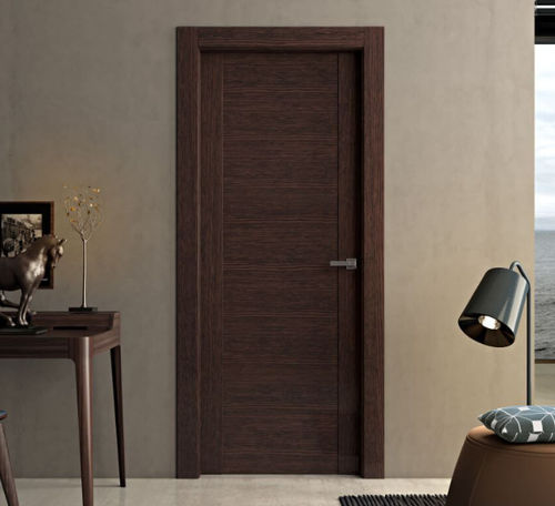 Porte d'intérieur - Gaia 10C Tecnorovere Cacao - PAIL SERRAMENTI - en bois / battante / contemporaine