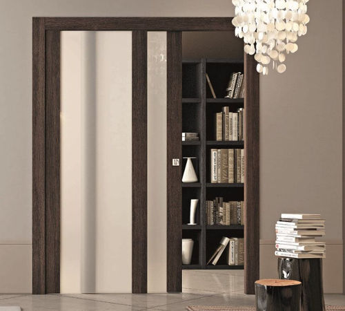 Porte télescopique - Geo Cosenza Rovere Moka - PAIL SERRAMENTI - d'intérieur / en chêne / en stratifié