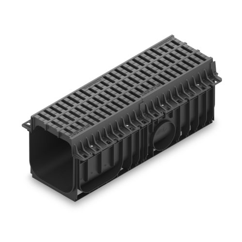 Caniveau à grille - RECYFIX MONOTEC ULTRA - HAURATON - en polypropylène / grille en fer / routier
