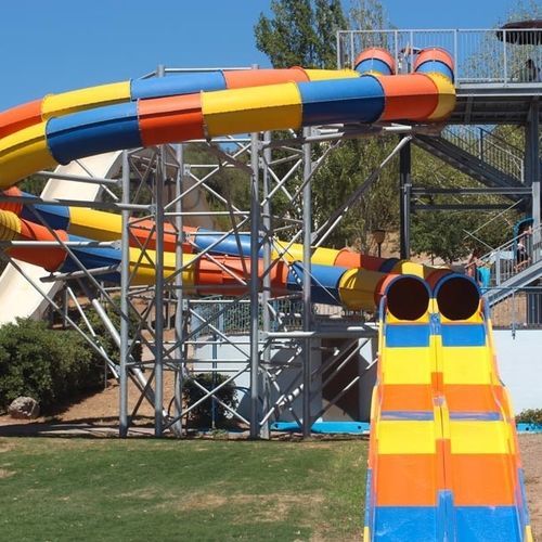 Toboggan droit - OCTOPUS RACES - TECNOPISCINE INTERNATIONAL - pour parc aquatique / tubulaire