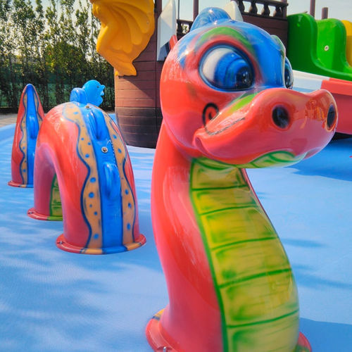Structure de jeu pour parc aquatique - DRAGON - TECNOPISCINE INTERNATIONAL - en fibre de verre