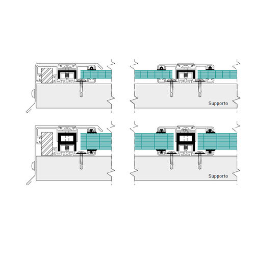 Profilé en aluminium anodisé - Stabilit Suisse - en H / pour cloison / de couverture