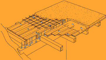 Plancher mixte - CTL BASE - TECNARIA - en bois / en béton
