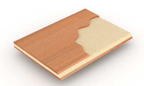 Panneau sandwich pour agencement intérieur - LARIMAR® 60 - BELLOTTI - pour sol / face en bois / âme en mousse de PVC