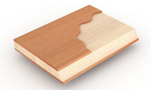 Panneau sandwich pour agencement intérieur - ALBASIA BLOCKBOARD OKOUMÈ - BELLOTTI - face en bois / léger / écolabel PEFC