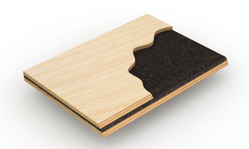Panneau sandwich pour plancher - LARIPHON® “ECO” - BELLOTTI - face en bois / âme en liège / âme en caoutchouc