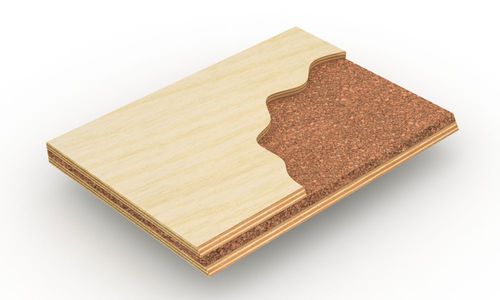 Panneau sandwich pour plancher - LARIPHON® ECO LIGHT - BELLOTTI - face en bois / âme en liège / âme en caoutchouc