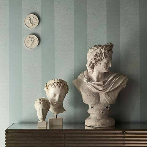 Papier peint contemporain - ORMONDE STRIPE - Zoffany - à rayures / aspect tissu / gris