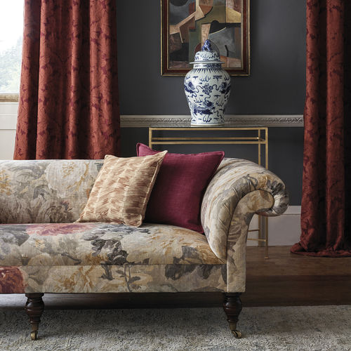 Tissu d'ameublement - ROSE ABSOLUTE  - Zoffany - pour rideaux / pour store enrouleur / à fleurs