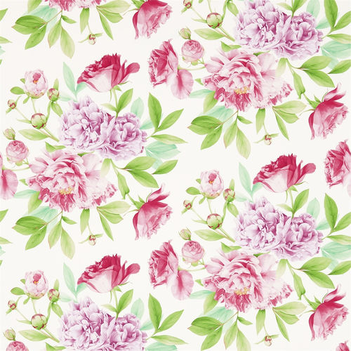 Papier peint contemporain - PHOEBE - Zoffany - à motif floral / aspect tissu / multicolore