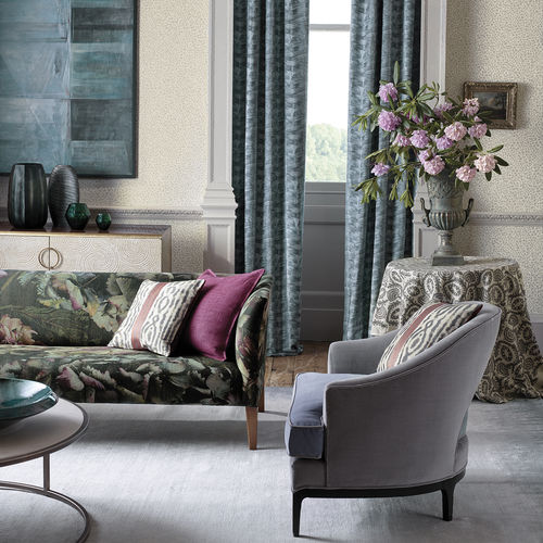 Tissu d'ameublement - LOELIA  - Zoffany - pour rideaux / pour store enrouleur / à motif