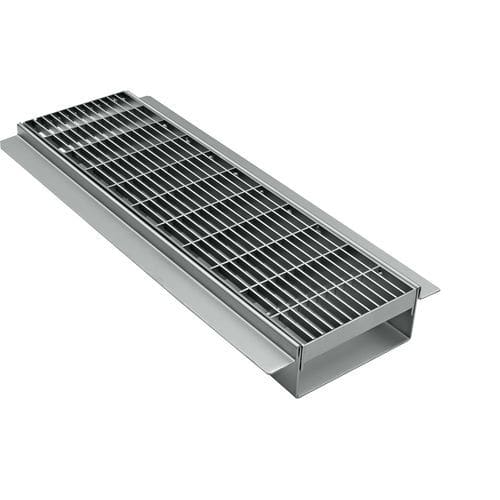 Caniveau à grille - CB.150 - OFFICINA MECCANICA LEONI s.r.l. - grille en acier inox / pour pavage / de terrasse