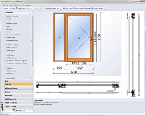 Logiciel DAO - LOGIKAL® BASICS - ORGADATA AG - de calcul / pour menuiserie / 2D