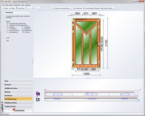 Logiciel DAO - CNC - ORGADATA AG - d'architecture / pour menuiserie / 2D