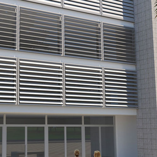 Brise-soleil en aluminium - MV LINE - pour façade / vertical / horizontal