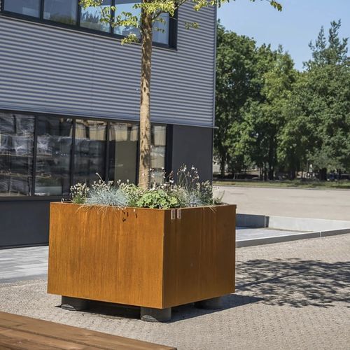 Jardinière en plastique - TYPE 1200-600 - ACO - en bois / rectangulaire / avec arrosage automatique