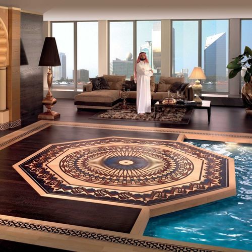Médaillon de parquet en bois massif - Dubai - BERTI PAVIMENTI LEGNO