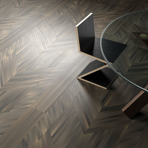 Revêtement de sol adapté au murs - NEWCHEVRON EBONY - BERTI PAVIMENTI LEGNO - en chêne / d'intérieur / professionnel
