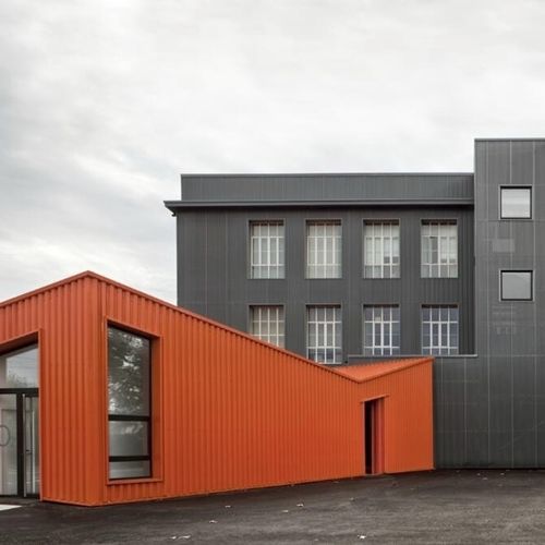 Façade en laine minérale - SANDWICH - ARCELORMITTAL Long - acier