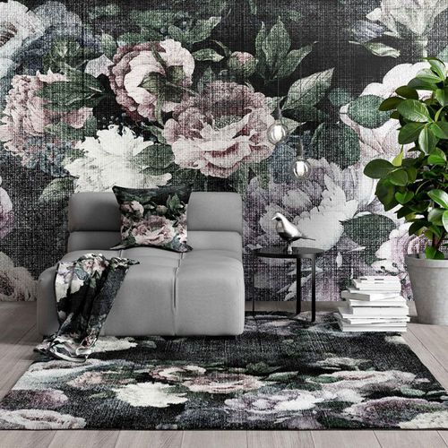 Tapis contemporain - FIAMMINGO - ADRIANI E ROSSI EDIZIONI - à fleurs / en coton / rectangulaire