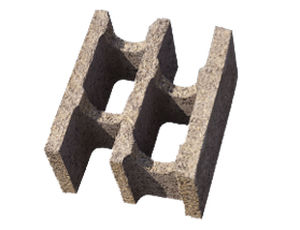Bloc de coffrage en béton de bois - HB 44/15-2 - ISOTEX SRL - pour mur porteur intérieur et extérieur / isolant / pare-flamme