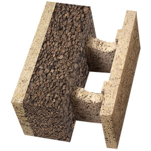 Bloc de coffrage en béton de bois - HDIII 38/14 - ISOTEX SRL - pour plancher / isolant / pare-flamme