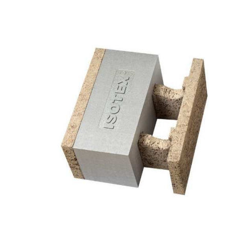 Bloc de coffrage en béton de bois - HDIII 44/23 - ISOTEX SRL - en Néopor® / pour mur porteur intérieur et extérieur / isolant