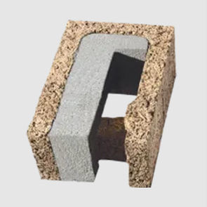 Bloc de coffrage en béton de bois - SHOULDER  - ISOTEX SRL - en Néopor® / pour mur porteur intérieur et extérieur / isolant