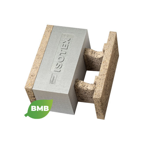 Bloc de coffrage en béton de bois - HDIII 44/20 - ISOTEX SRL - en Néopor® / pour mur extérieur ou intérieur / isolant