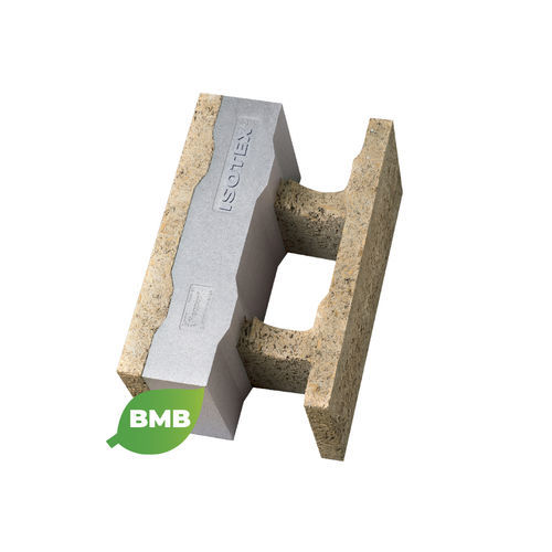 Bloc de coffrage en béton de bois - HDIII 33/10 - ISOTEX SRL - en Néopor® / pour mur porteur intérieur et extérieur / isolant