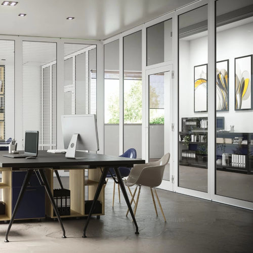 Cloison coulissante - AKUSTIKGLAS - ESTFELLER - pliante / vitrée / professionnelle