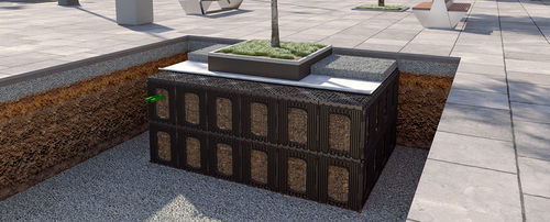 Module d'enracinement pour arbres en plastique - Rootbox - GEOPLAST - 100% recyclable