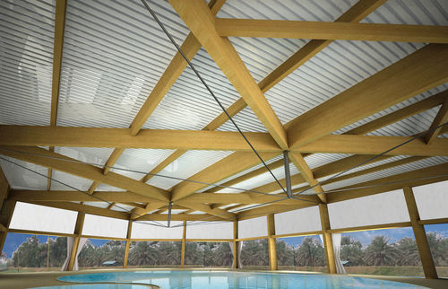 Charpente en bois lamellé-collé - WOOD SYSTEM INTERNATIONAL SRL - pour piscine publique
