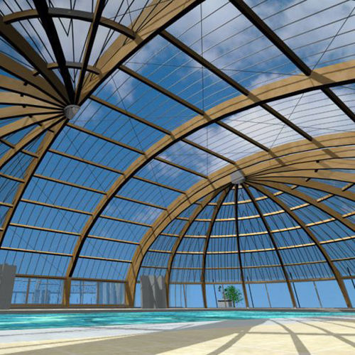 Structure tendue à arche - WOODARCH - WOOD SYSTEM INTERNATIONAL SRL - sur ossature en bois / pour couverture / avec membrane en polyester