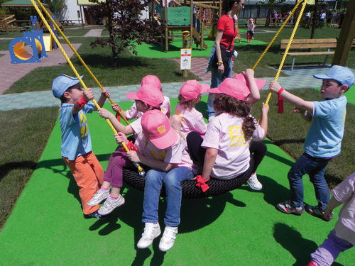 Balançoire en acier inoxydable - 011250 - LEGNOLANDIA - en bois / pour parc de jeux