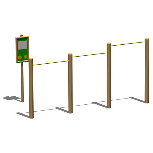 Barre de traction triple - 011307 - LEGNOLANDIA - en bois / d'extérieur / pour aire de jeux