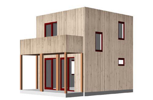 Maison préfabriquée - TH04 - LEGNOLANDIA - écologique / contemporaine / à 2 étages