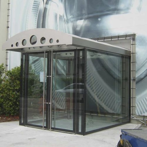 Porte d'entrée - GLASSMURA - MURA - en verre / en inox / battante