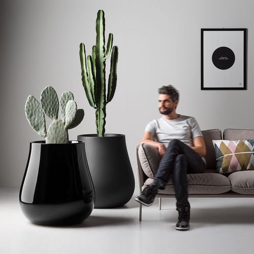 Jardinière en polyéthylène - DROP - PLUSt COLLECTION - ronde / lumineuse / contemporaine