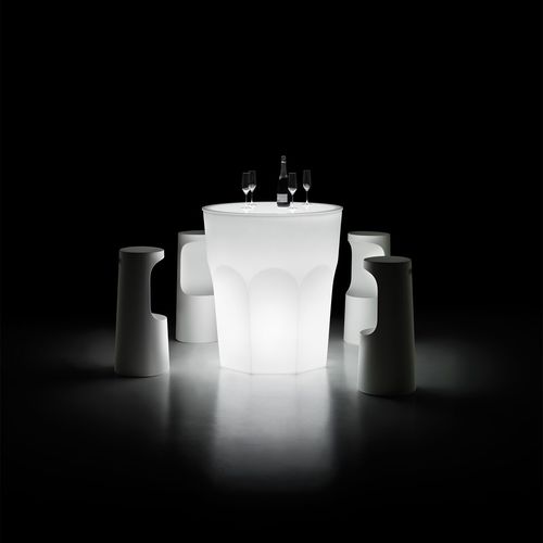 Table mange-debout contemporaine - CUBALIBRE - PLUSt COLLECTION - en HPL / en polyéthylène / en PMMA