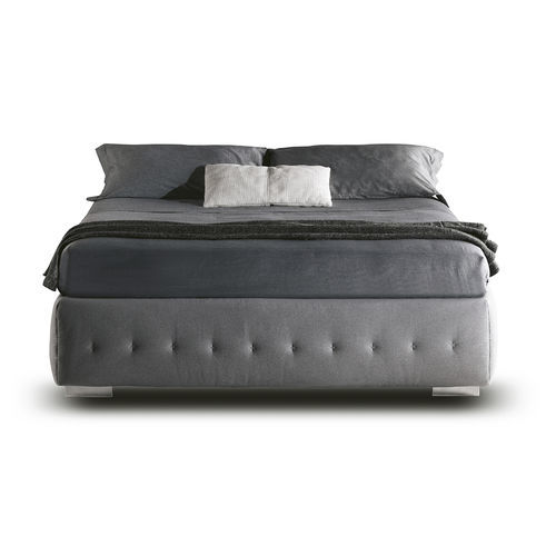 Lit double - Raja - Milano Bedding - contemporain / tapissé / avec base de rangement