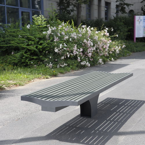 Banc public contemporain - COMFONY S20 - BENKERT BÄNKE - en acier à revêtement par poudre / en aluminium / en PET