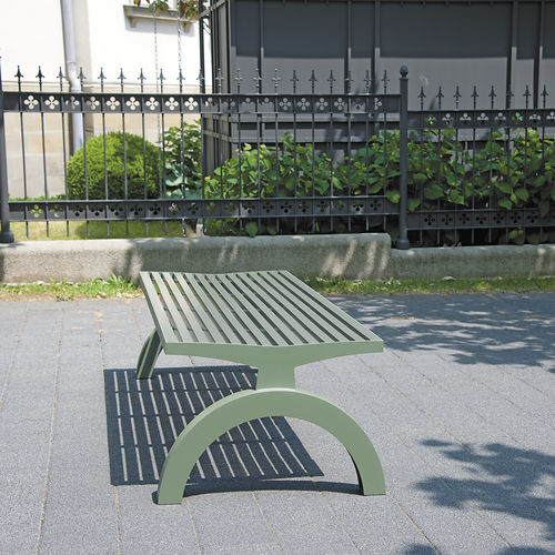 Banc public contemporain - COMFONY 140 - BENKERT BÄNKE - en acier à revêtement par poudre / en aluminium / sans dossier